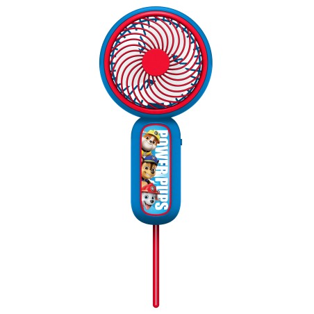 MINI VENTILADOR DE MANO PATRULLA CANINA CON BATERÍA RECARGABLE COLOR AZUL Y ROJO PAW PATROL