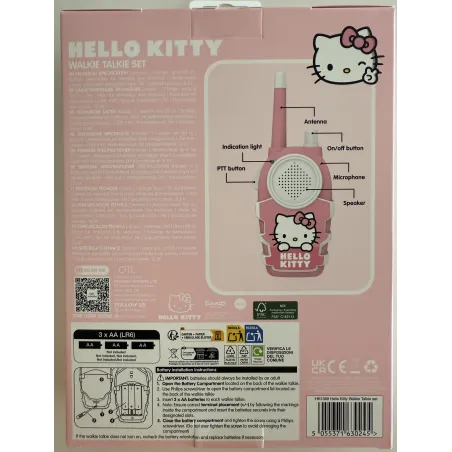 HELLO KITTY WALKIE TALKIES, BATTERY-POWERED INTERCOMS, BATTERIES NOT INCLUDED, PINK AND WHITE - The Shop Gamer