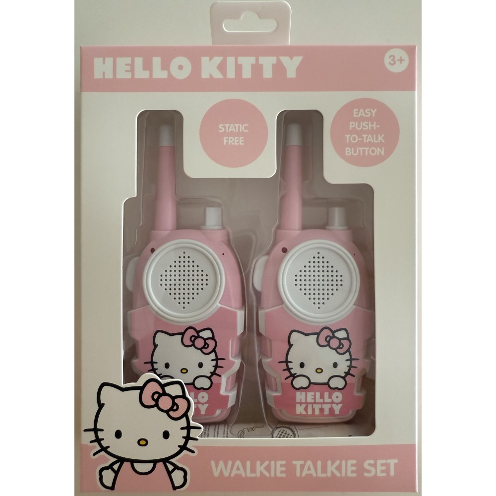 CONJUNTO DE WALKIE TALKIES HELLO KITTY INTERCOMUNICADORES A PILAS (NO INCLUIDAS) COLOR ROSA Y BLANCO