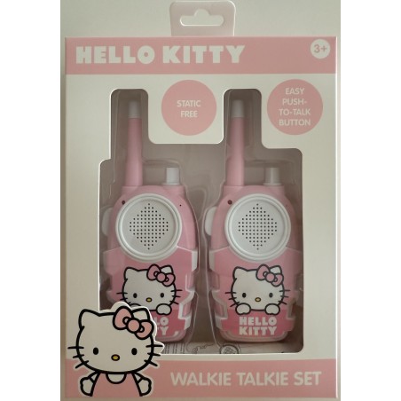 CONJUNTO DE WALKIE TALKIES HELLO KITTY INTERCOMUNICADORES A PILAS (NO INCLUIDAS) COLOR ROSA Y BLANCO