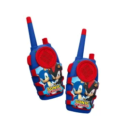 SET WALKIE TALKIES SONIC THE HEDGEHOG, INTERCOMUNICANTI A PILE (NON INCLUSE), BLU E ROSSI - The Shop Gamer