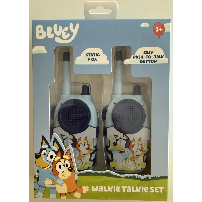 SET WALKIE TALKIES BLUEY, INTERCOMUNICATORI A BATTERIE (NON INCLUSE), AZZURRO PALLIDO - The Shop Gamer