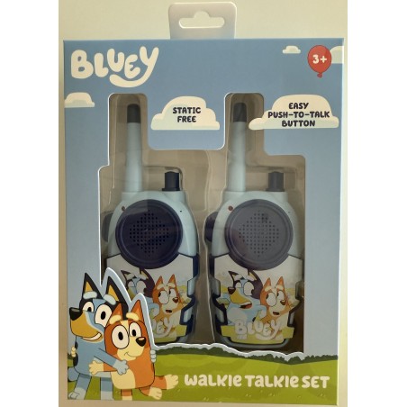 CONJUNTO DE WALKIE TALKIES BLUEY INTERCOMUNICADORES A PILAS (NO INCLUIDAS) COLOR AZUL PÁLIDO