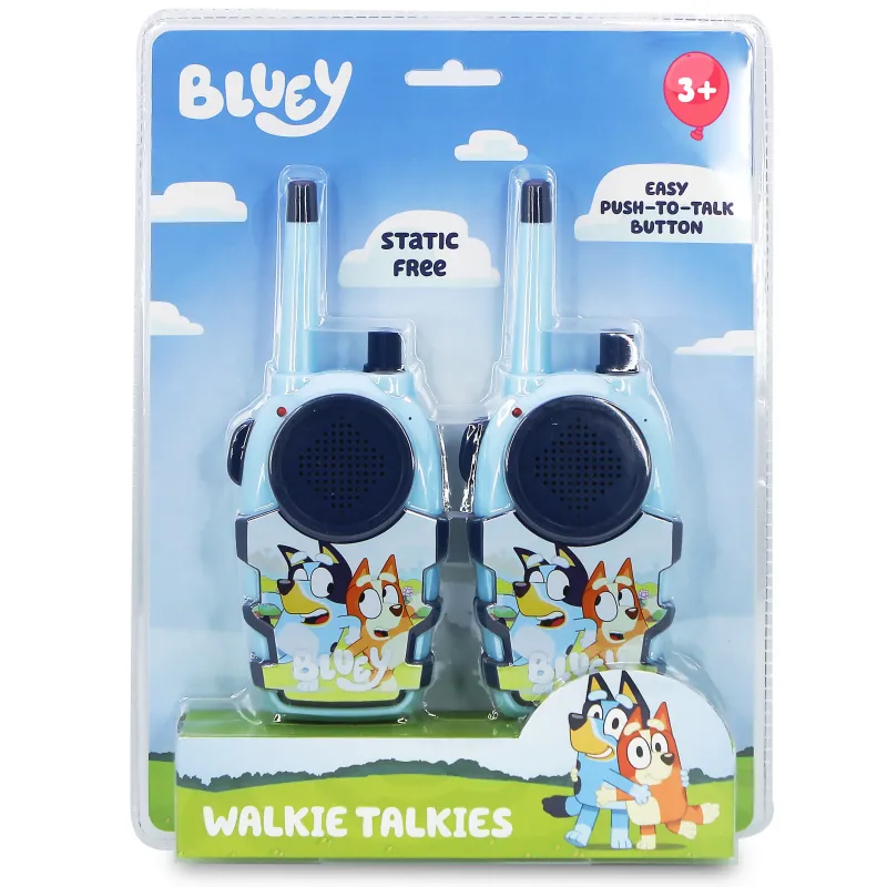 BLUEY WALKIE TALKIES-SET, OP BATTERIJEN, NIET INBEGREPEN, LICHTBLAUW - The Shop Gamer