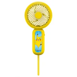MINI HANDHELD FAN POKEMON PIKACHU WITH RECHARGEABLE BATTERY, YELLOW - The Shop Gamer