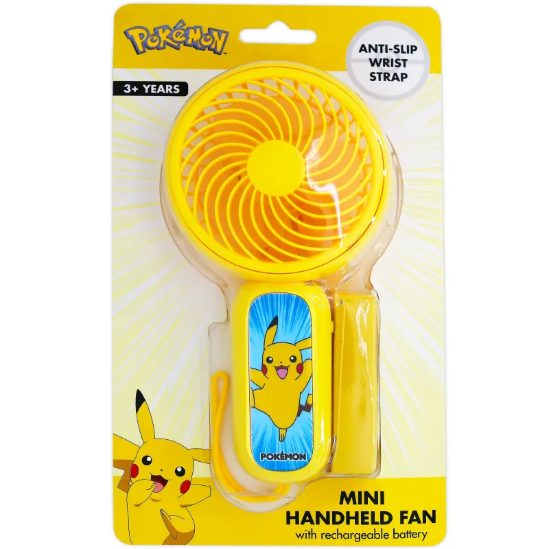 MINI-HANDVENTILATOR POKÉMON PIKACHU MET OPLAADBARE BATTERIJ, GEEL - The Shop Gamer