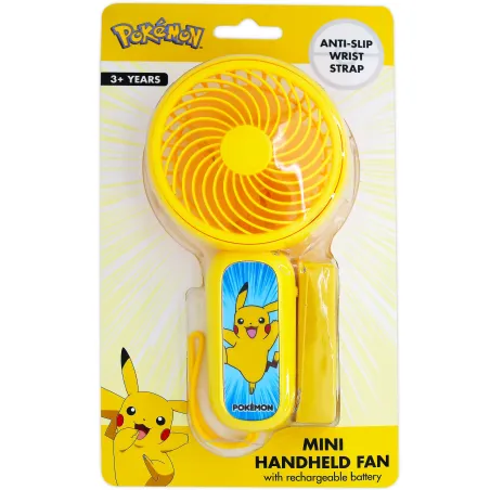 MINI-HANDVENTILATOR POKEMON PIKACHU MIT AKKU, GELB - The Shop Gamer
