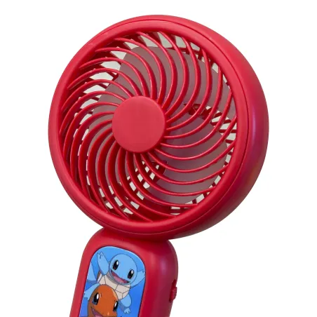 MINI-HANDVENTILATOR POKEMON PIKACHU CHARMANDER SQUIRTLE BULBASUR MET OPLAADBARE BATTERIJ, ROOD - The Shop Gamer