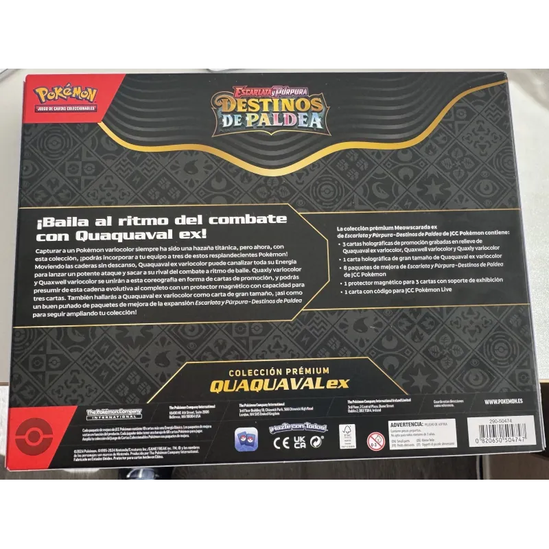 POKEMON PREMIUM COLLECTION ASSORT SV4.5 QUAQUAVALeX SCARLET AND VIOLET PALDEAN FATES POKEMON TCG SPANISH CARD GAME - The Shop Ga