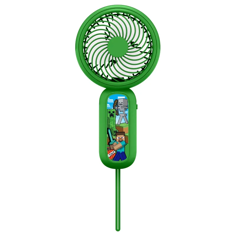 MINI-HANDVENTILATOR MINECRAFT MET OPLAADBARE BATTERIJ, GROEN - The Shop Gamer