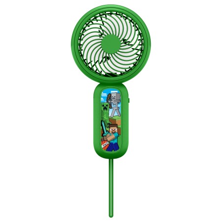 MINI VENTILADOR DE MANO MINECRAFT CON BATERÍA RECARGABLE COLOR VERDE