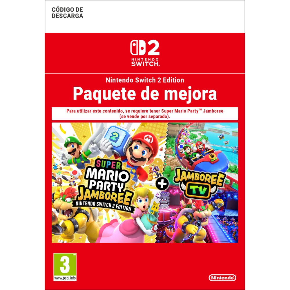 CÓDIGO DE DESCARGA DIGITAL PAQUETE DE MEJORA MARIO PARTY JAMBOREE NINTENDO SWITCH 2 EDITION + JAMBOREE TV