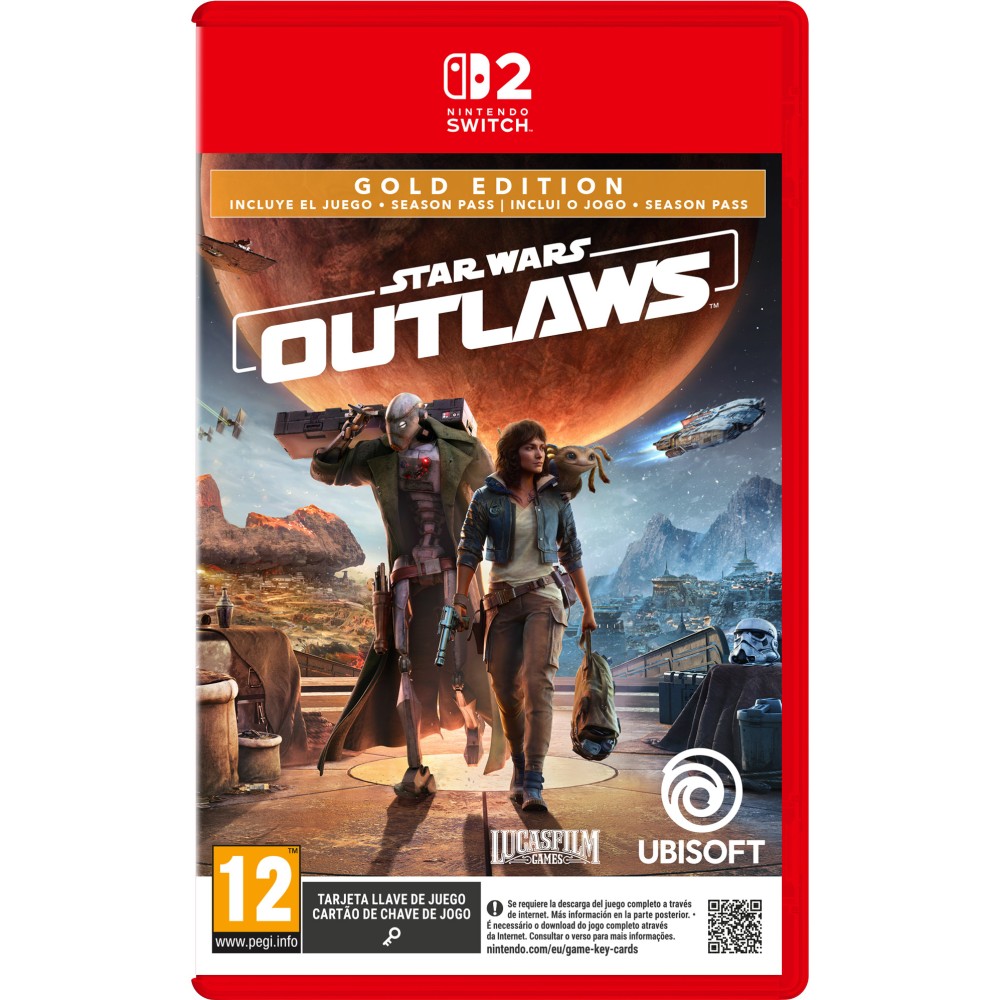 PREVENTA STAR WARS OUTLAWS GOLD EDITION SWITCH2 TARJETA LLAVE DE JUEGO PARA NINTENDO SWITCH 2 VERSIÓN ESPAÑOLA GARANTÍA EUROPEA