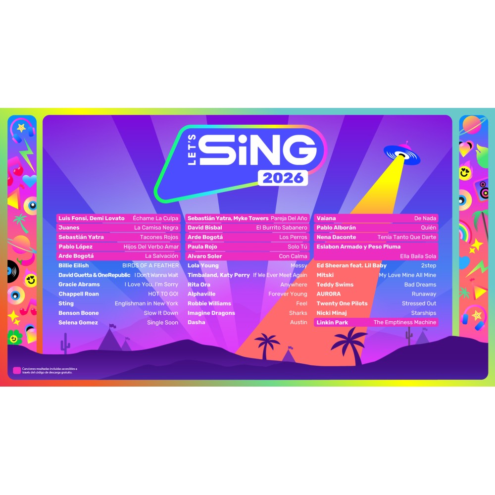 LET´S SING 2026 + 2 MICRÓFONOS ELIGE VERSIÓN PS5 PLAYSTATION5 NINTENDO SWITCH JUEGO FÍSICO VERSIÓN ESPAÑOLA GARANTÍA EU