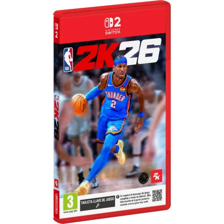 NBA 2K26 SWITCH2 CARTE CLÉ DE JEU POUR NINTENDO SWITCH 2 VERSION ESPAGNOLE GARANTIE EUROPÉENNE - The Shop Gamer