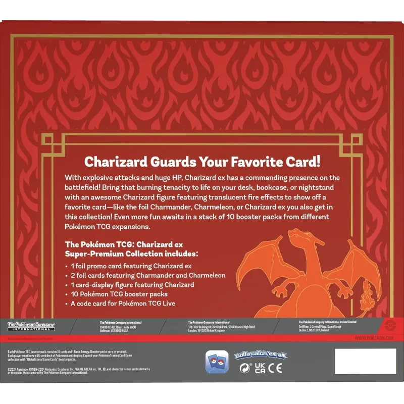CARTES POKÉMON PACK CHARIZARD EX, 3 CARTES HOLOGRAPHIQUES PROMO, 1 FIGURINE ET 10 BOOSTERS - The Shop Gamer
