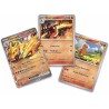 CARTAS POKÉMON PACK CHARIZARD EX 3 CARTAS HOLOGRÁFICAS DE PROMOCIÓN 1 FIGURA PARA EXHIBIR UNA CARTA Y 10 SOBRES DE MEJORA
