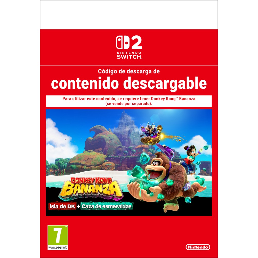 CÓDIGO DE DESCARGA DIGITAL DONKEY KONG BANANZA: ISLA DE DK + CAZA DE ESMERALDAS NINTENDO SWITCH 2