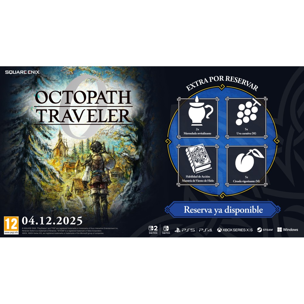 OCTOPATH TRAVELER 0 ELIGE VERSIÓN PS5 PLAYSTATION5 NINTENDO SWITCH2 TARJETA LLAVE NINTENDO SWITCH VERSIÓN ESPAÑOLA