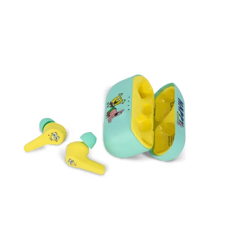 TRUE WIRELESS SOUND EARBUDS WITH CHARGING CASE SPONGEBOB SQUAREPANTS - The Shop Gamer