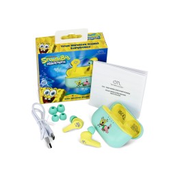 AURICULARES INALÁMBRICOS TRUE WIRELESS SOUND BOB ESPONJA CON ESTUCHE DE CARGA SPONGEBOB SQUAREPANTS