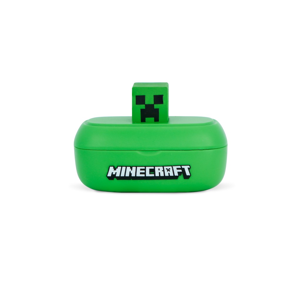 AURICULARES INALÁMBRICOS TRUE WIRELESS SOUND MINECRAFT CON ESTUCHE DE CARGA CON IMAGEN 3D Y LICENCIA OFICIAL MINECRAFT
