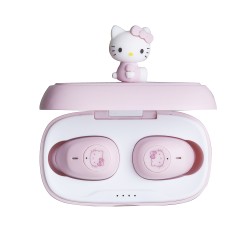 AURICULARES INALÁMBRICOS TRUE WIRELESS SOUND HELLO KITTY CON ESTUCHE DE CARGA CON IMAGEN 3D Y LICENCIA OFICIAL HELLO KITTY