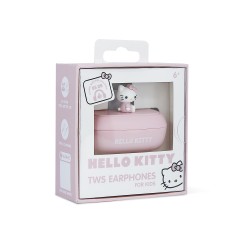 AURICULARES INALÁMBRICOS TRUE WIRELESS SOUND HELLO KITTY CON ESTUCHE DE CARGA CON IMAGEN 3D Y LICENCIA OFICIAL HELLO KITTY