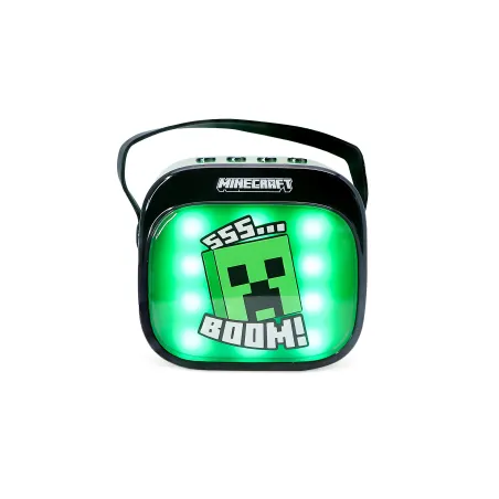 ALTOPARLANTE KARAOKE WIRELESS CON MICROFONO E LUCI LED MINECRAFT COMPATIBILE CON QUALSIASI SORGENTE AUDIO BLUETOOTH - The Shop G