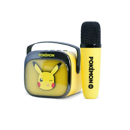 ALTOPARLANTE KARAOKE WIRELESS CON MICROFONO E LUCI LED PIKACHU POKEMON COMPATIBILE CON QUALSIASI SORGENTE AUDIO BLUETOOTH - The 