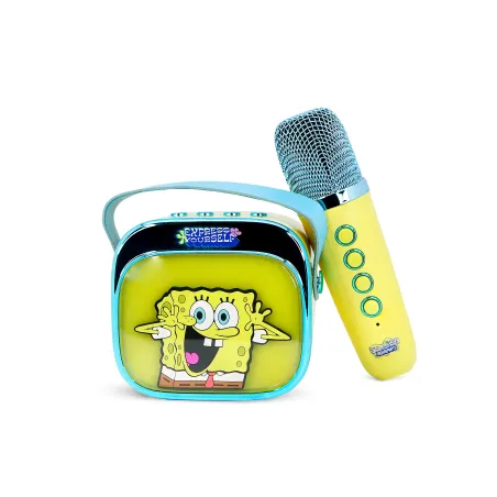 ALTOPARLANTE KARAOKE WIRELESS CON MICROFONO E LUCI LED BOB ESPONJA COMPATIBILE CON QUALSIASI FONTE AUDIO BLUETOOTH - The Shop Ga