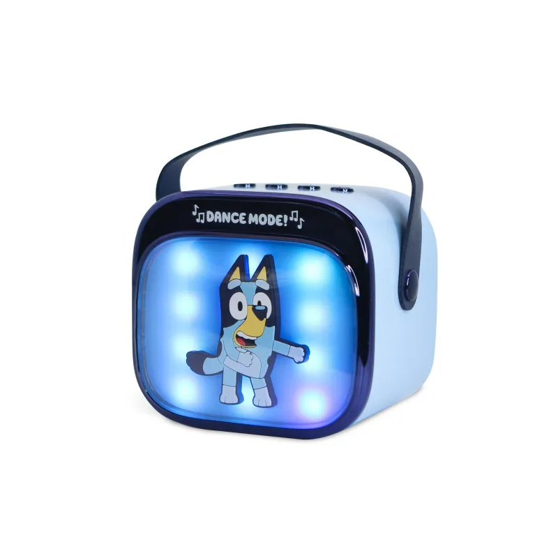 COLUNA DE KARAOKE SEM FIOS COM MICROFONE E LUZES LED BLUEY COMPATÍVEL COM QUALQUER FONTE DE ÁUDIO BLUETOOTH - The Shop Gamer
