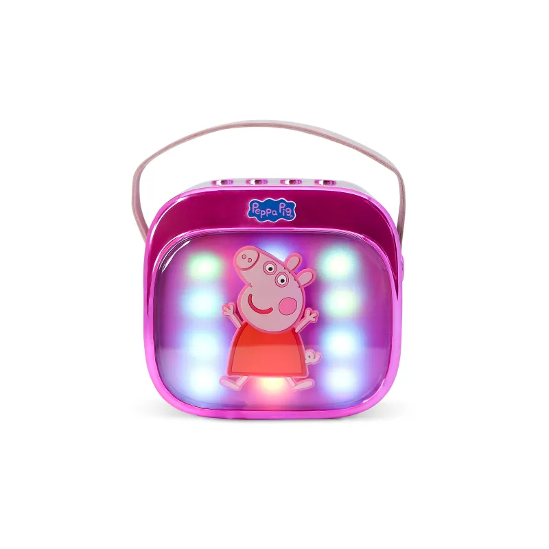 ALTOPARLANTE KARAOKE WIRELESS CON MICROFONO E LUCI LED PEPPA PIG COMPATIBILE CON QUALSIASI SORGENTE AUDIO BLUETOOTH - The Shop G