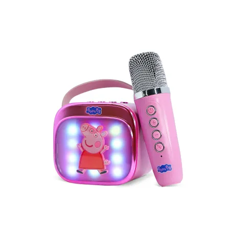 ALTOPARLANTE KARAOKE WIRELESS CON MICROFONO E LUCI LED PEPPA PIG COMPATIBILE CON QUALSIASI SORGENTE AUDIO BLUETOOTH - The Shop G