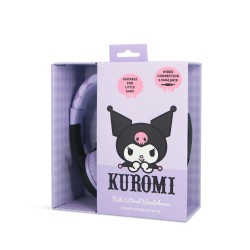 AURICULARES INFANTILES CON CABLE KUROMI LIMITADOS EN VOLUMEN CON LICENCIA OFICIAL KUROMI