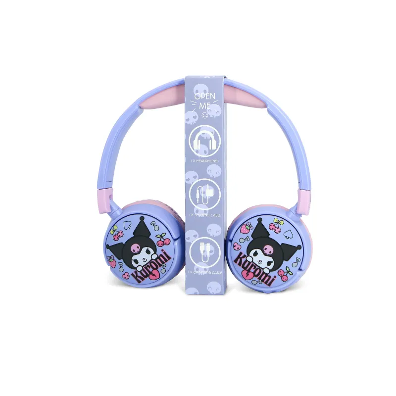CASQUE ENFANT SANS FIL KUROMI AVEC CONTRÔLE PARENTAL DU VOLUME ET CÂBLE DE PARTAGE AUDIO - The Shop Gamer