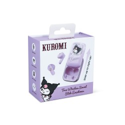 AURICULARES INALÁMBRICOS KUROMI CON ESTUCHE DE CARGA DESLIZANTE Y LUZ LED CON LICENCIA OFICIAL KUROMI