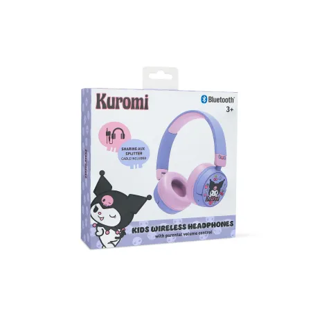 CASQUE ENFANT SANS FIL KUROMI AVEC CONTRÔLE PARENTAL DU VOLUME ET CÂBLE DE PARTAGE AUDIO - The Shop Gamer
