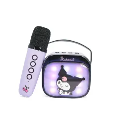 ALTOPARLANTE KARAOKE SENZA FILI CON MICROFONO E LUCI LED KUROMI COMPATIBILE CON QUALSIASI SORGENTE AUDIO BLUETOOTH - The Shop Ga