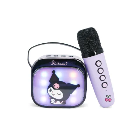 ALTOPARLANTE KARAOKE SENZA FILI CON MICROFONO E LUCI LED KUROMI COMPATIBILE CON QUALSIASI SORGENTE AUDIO BLUETOOTH - The Shop Ga