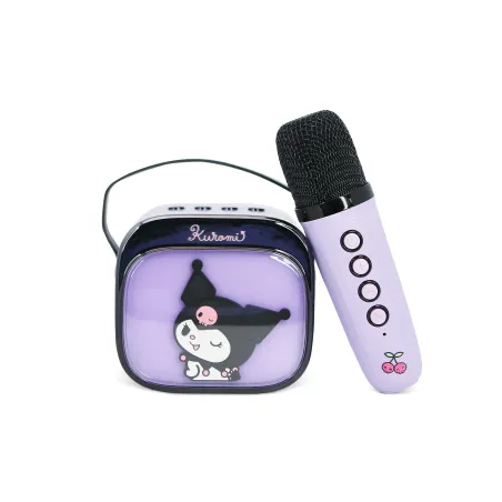 ALTOPARLANTE KARAOKE SENZA FILI CON MICROFONO E LUCI LED KUROMI COMPATIBILE CON QUALSIASI SORGENTE AUDIO BLUETOOTH - The Shop Ga