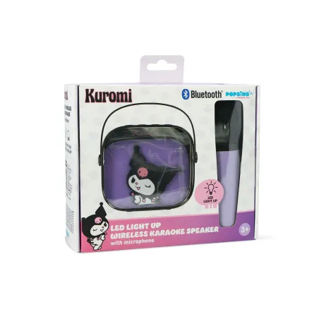 COLUNA DE KARAOKE SEM FIOS COM MICROFONE E LUZES LED KUROMI COMPATÍVEL COM QUALQUER FONTE DE SOM BLUETOOTH - The Shop Gamer