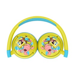 AURICULARES INFANTILES SIN CABLE BOB ESPONJA CON CONTROL PARENTAL DE VOLUMEN Y CABLE PARA COMPARTIR AUDIO