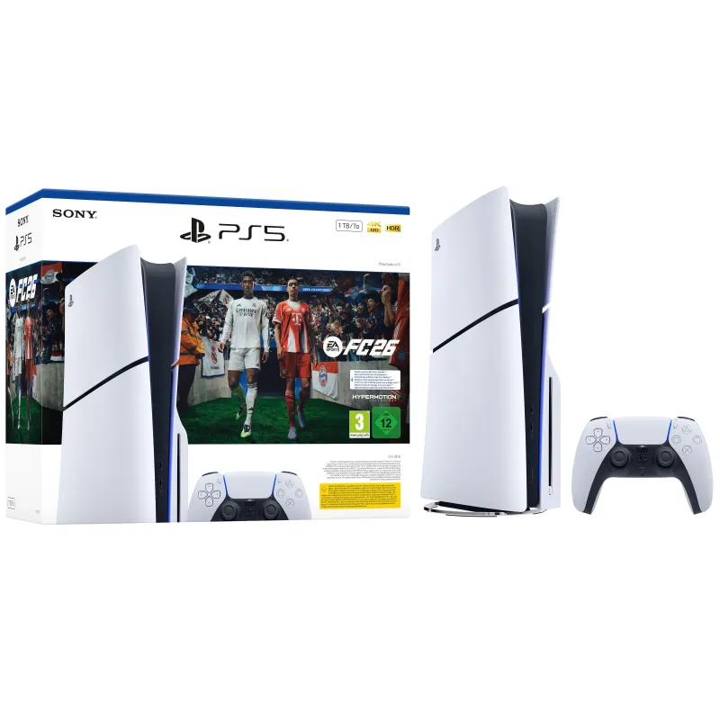 PS5 AVEC LECTEUR DE DISQUE ET JEU EA SPORTS FC26 EN TÉLÉCHARGEMENT NUMÉRIQUE, CONSOLE PLAYSTATION 5, VERSION ESPAGNOLE, - The Sh