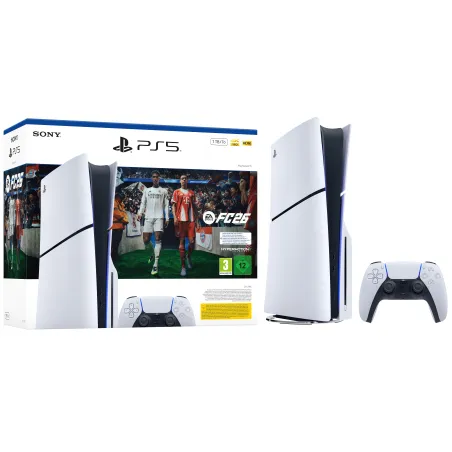 PS5 AVEC LECTEUR DE DISQUE ET JEU EA SPORTS FC26 EN TÉLÉCHARGEMENT NUMÉRIQUE, CONSOLE PLAYSTATION 5, VERSION ESPAGNOLE, - The Sh