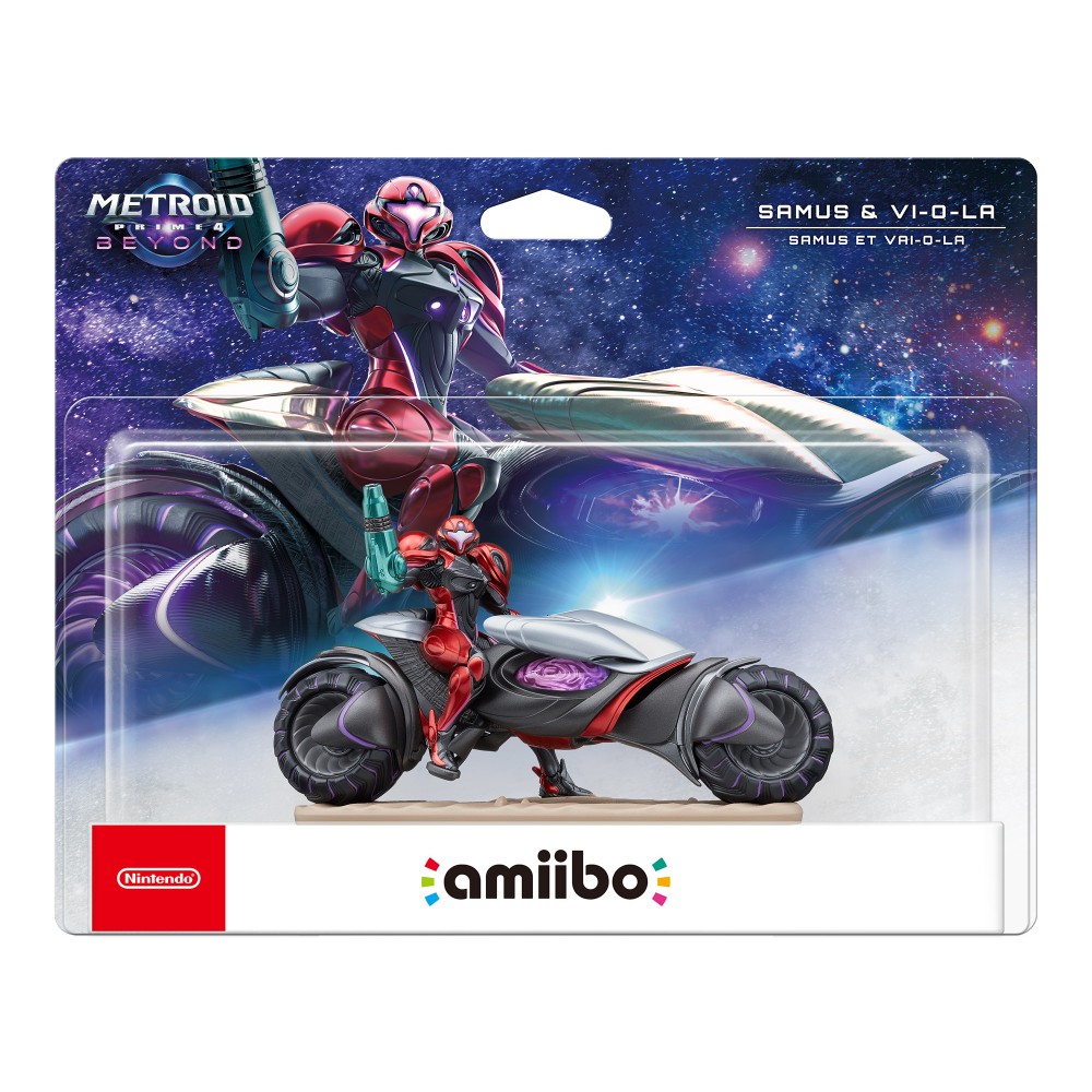 FIGURA AMIIBO SAMUS & VIOLA COLECCIÓN METROID PRIME 4 PARA NINTENDO SWITCH VERSIÓN ESPAÑOLA GARANTÍA EUROPEA