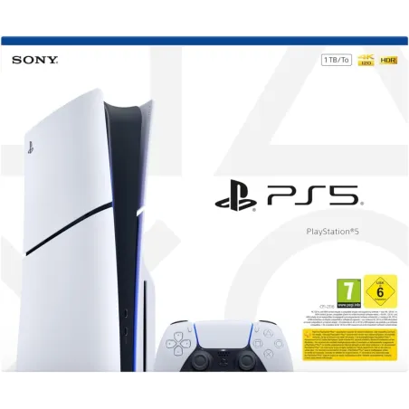 PLAYSTATION 5 SLIM WITH DISC DRIVE, SPANISH VERSION, EUROPEAN WARRANTY. SPANISH VERSION, EUROPEAN WARRANTY - The Shop Gamer