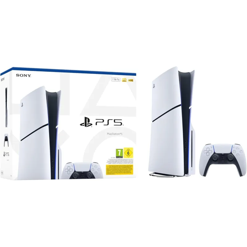 PLAYSTATION 5 SLIM WITH DISC DRIVE, SPANISH VERSION, EUROPEAN WARRANTY. SPANISH VERSION, EUROPEAN WARRANTY - The Shop Gamer