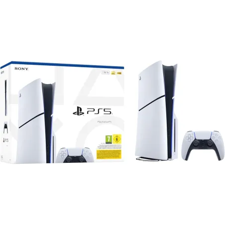 PLAYSTATION 5 SLIM WITH DISC DRIVE, SPANISH VERSION, EUROPEAN WARRANTY. SPANISH VERSION, EUROPEAN WARRANTY - The Shop Gamer