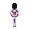 MICRO SANS FIL DE KARAOKÉ KUROMI AVEC LUMIÈRES LED, COMPATIBLE AVEC TOUTE SOURCE AUDIO BLUETOOTH, LICENCE OFFICIELLE KUROMI - Th